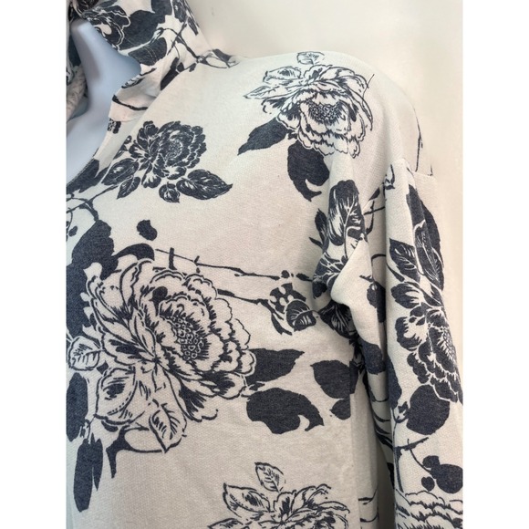 Alison Grace Women's L Floral Soft T Shirt Hoodie Pullover Peasant Beach Cottage - Picture 12 of 13